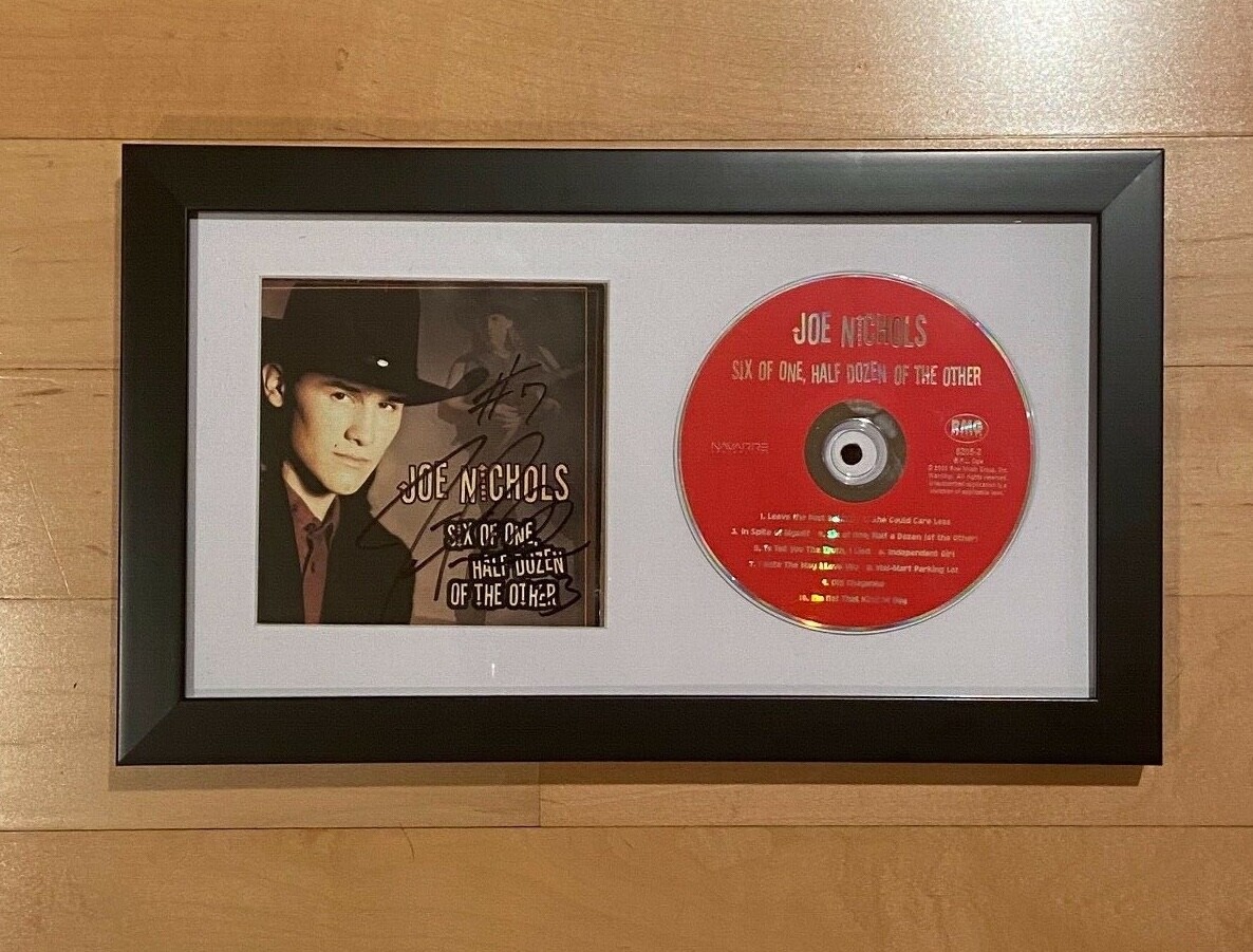 * JOE NICHOLS * signed framed CD * SIX OF ONE, HALF DOZEN OF THE OTHER * 1
