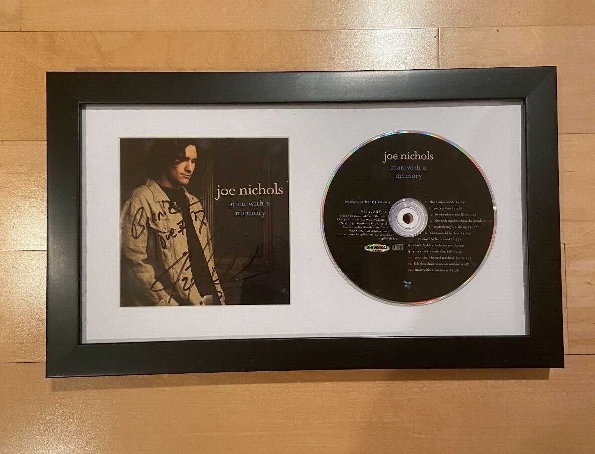 * JOE NICHOLS * signed framed CD * MAN WITH A MEMORY * 1