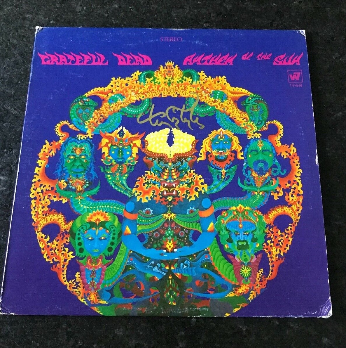 * TOM CONSTANTEN * signed vinyl album * GRATEFUL DEAD * ANTHEM OF THE SUN * 1