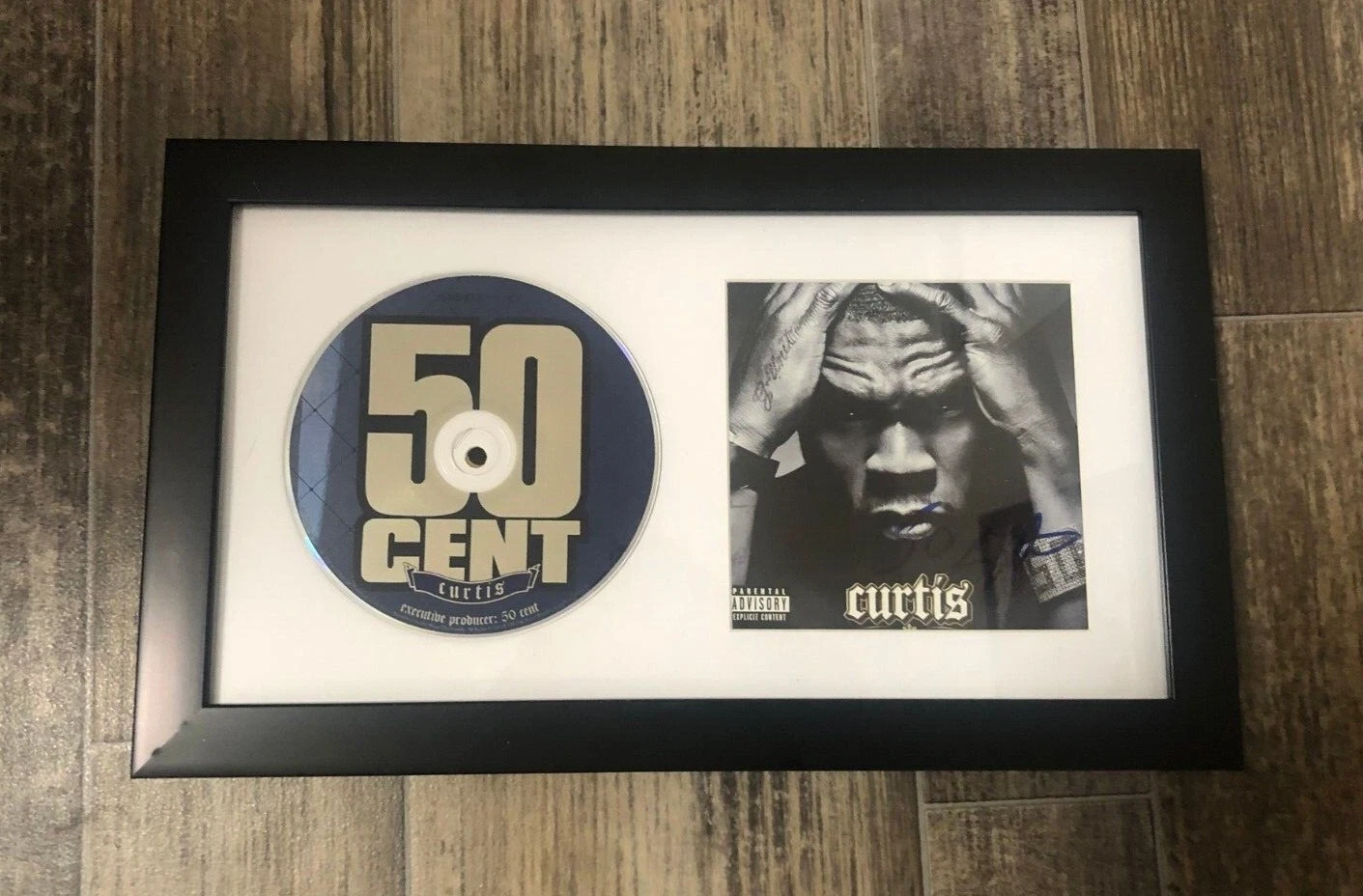 * 50 CENT * signed framed CD * CURTIS JACKSON * CURTIS * 1