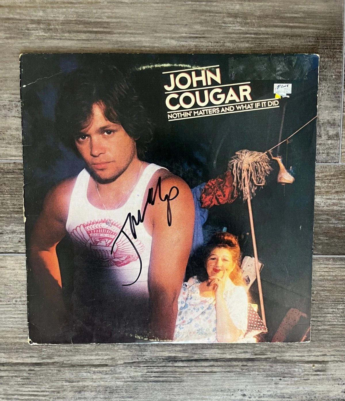 * JOHN MELLENCAMP * signed vinyl album * NOTHIN' MATTERS AND WHAT IF IT DID * 6
