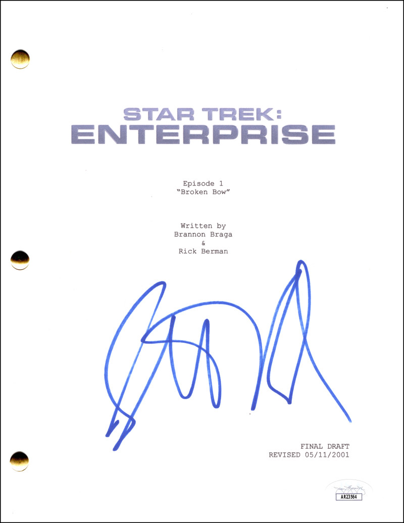 Scott Bakula Signed Autograph Star Trek Enterprise Script Screenplay w/ JSA COA