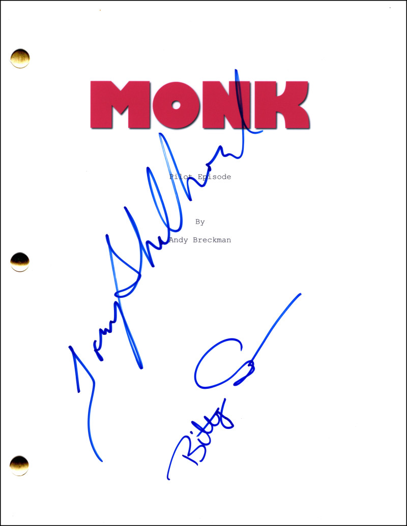 Tony Shalhoub & Bitty Schram Signed Autograph Monk Full Pilot Script Screenplay