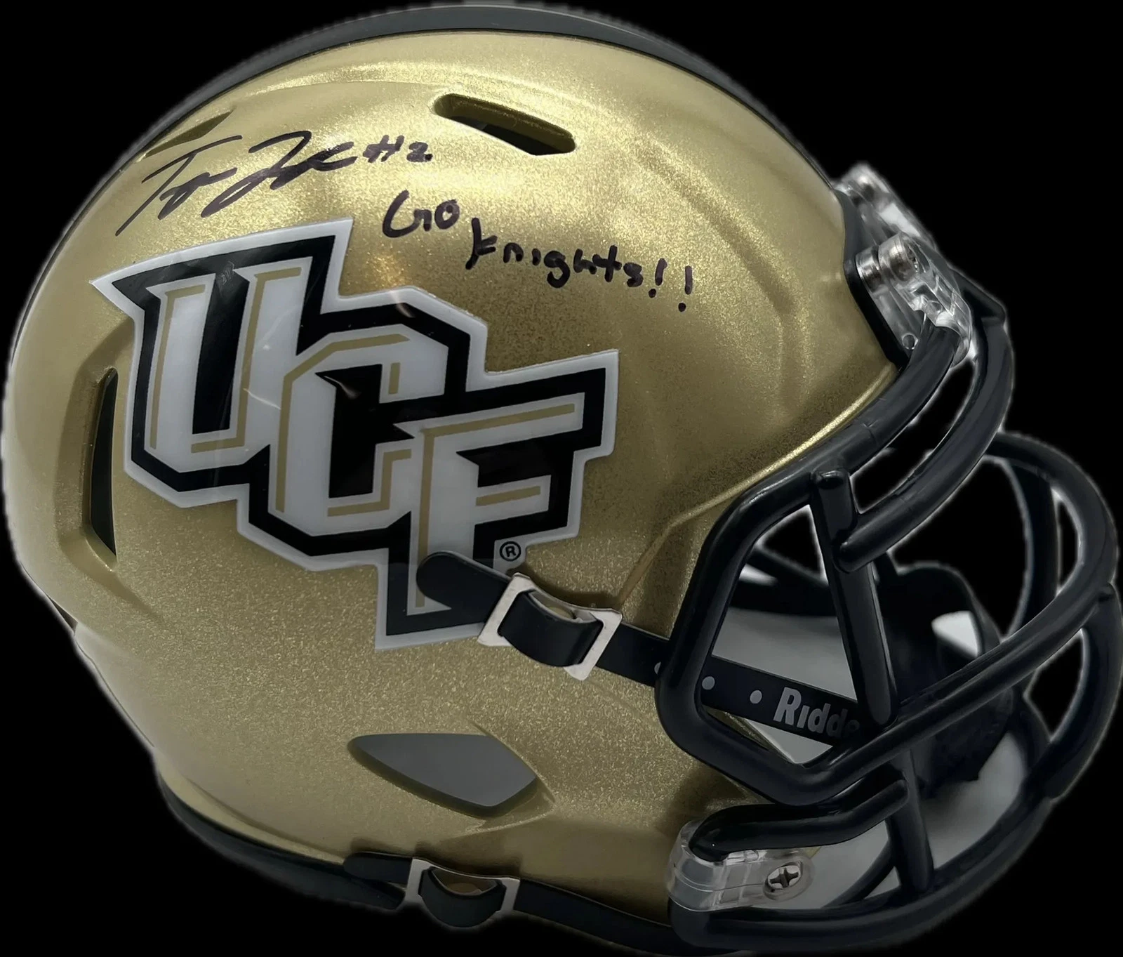 Tayven Jackson Signed  Mini Helmet JSA UCF Knights Autographed