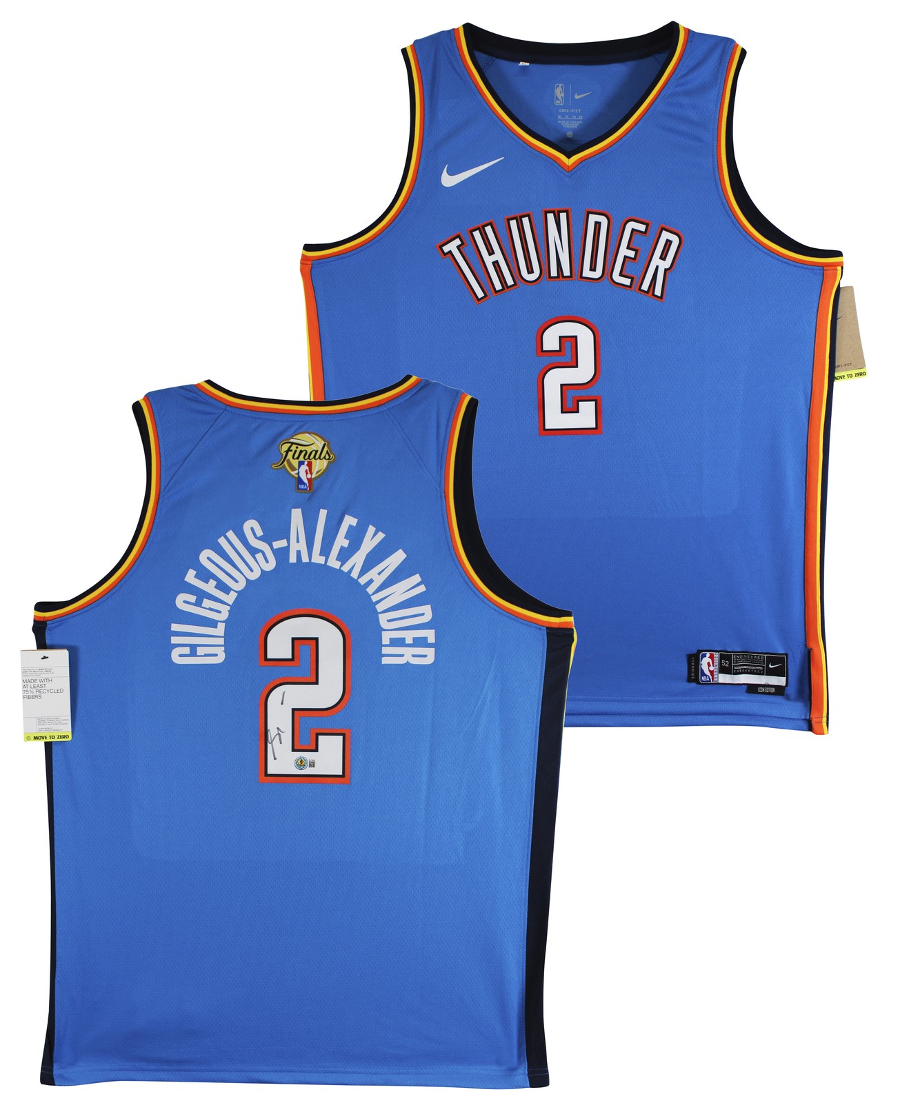 Thunder Shai Gilgeous-Alexander Signed Blue Nike Swingman Jersey BAS #BV70406