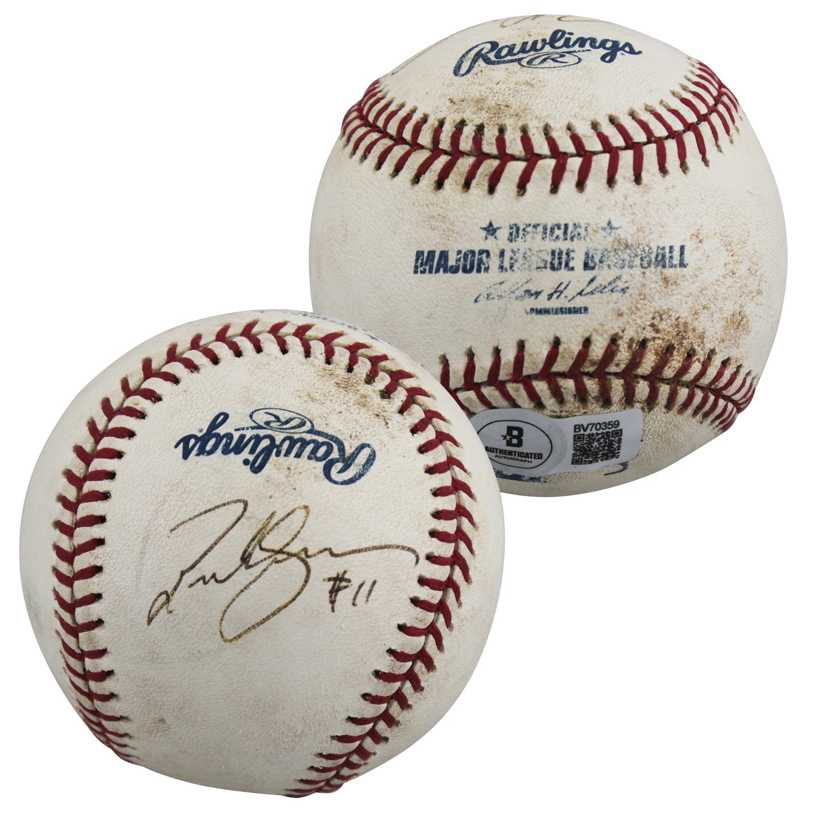 Brewers Richie Sexson Authentic Signed Game Used Selig OML Baseball BAS #BV70359