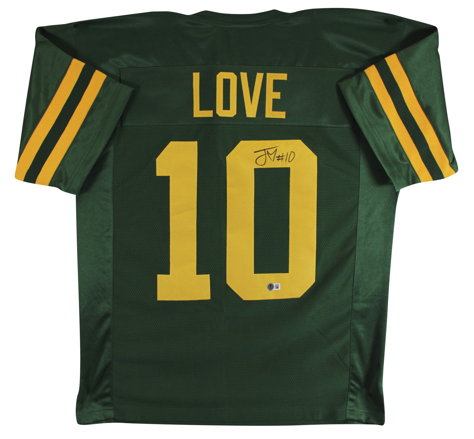 Jordan Love Authentic Signed Green Color Rush Pro Style Jersey BAS Witnessed