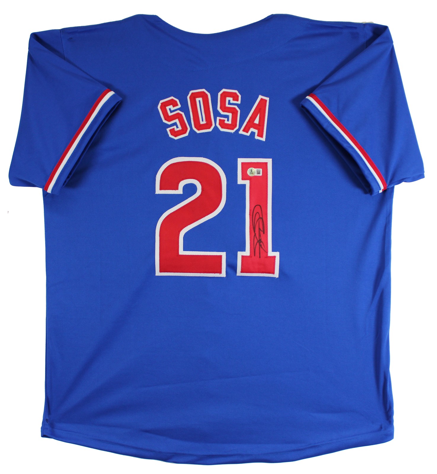 Sammy Sosa Authentic Signed Blue Pro Style Jersey Autographed BAS Witnessed 2