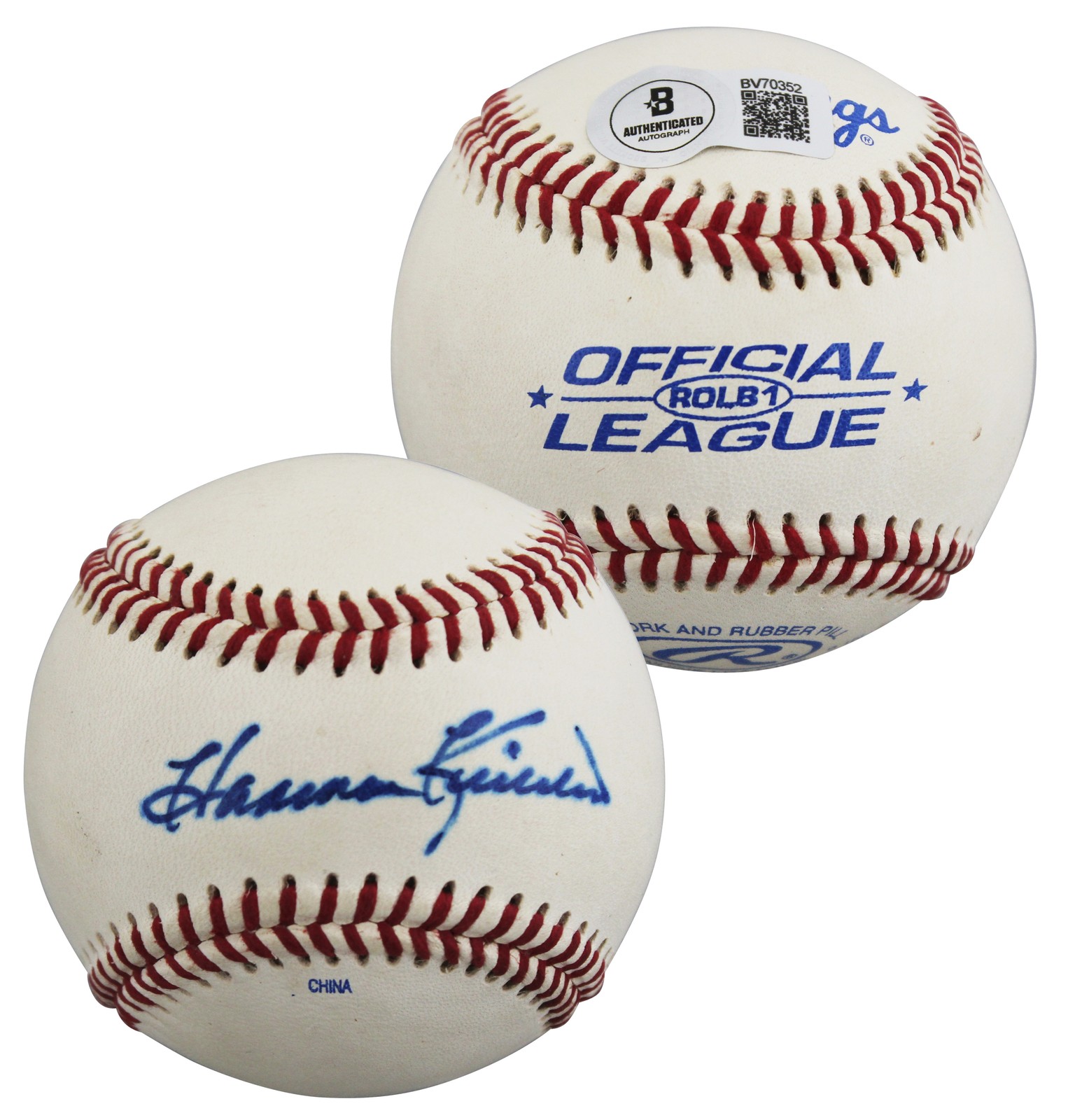 Twins Harmon Killebrew Signed Rawlings Official League Baseball BAS #BV70352