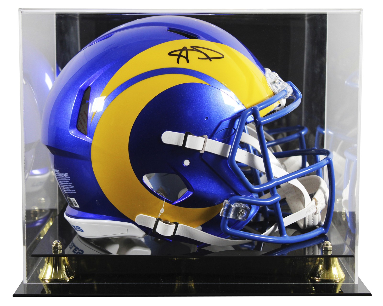 Rams Aaron Donald Authentic Signed Full Size Speed Proline Helmet W/ Case BAS