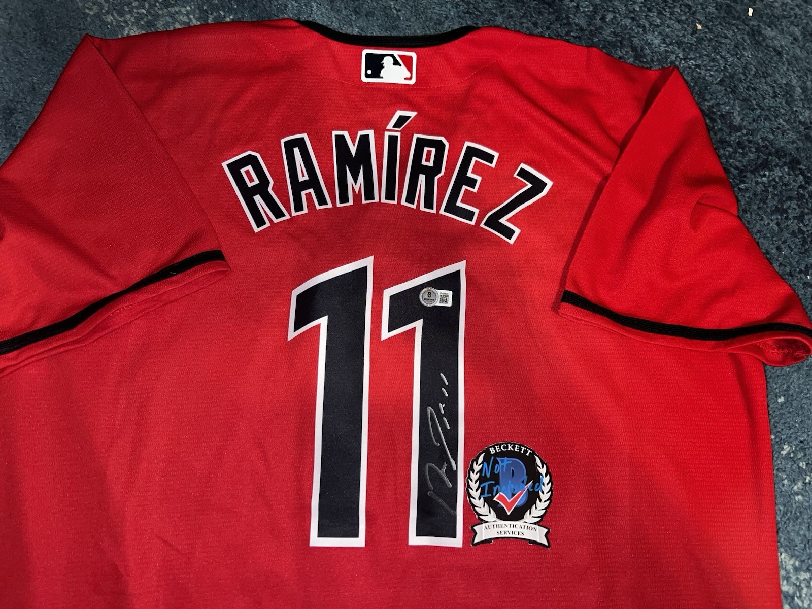 Jose Ramirez Signed Cleveland Guardians Jersey All Star Legend Beckett