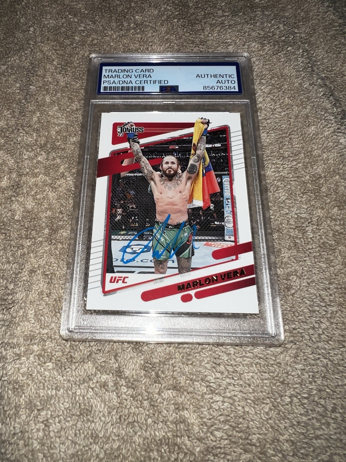 Chito Marlon Vera Signed Panini Donruss 2022 Trading Card Champ PSA/DNA