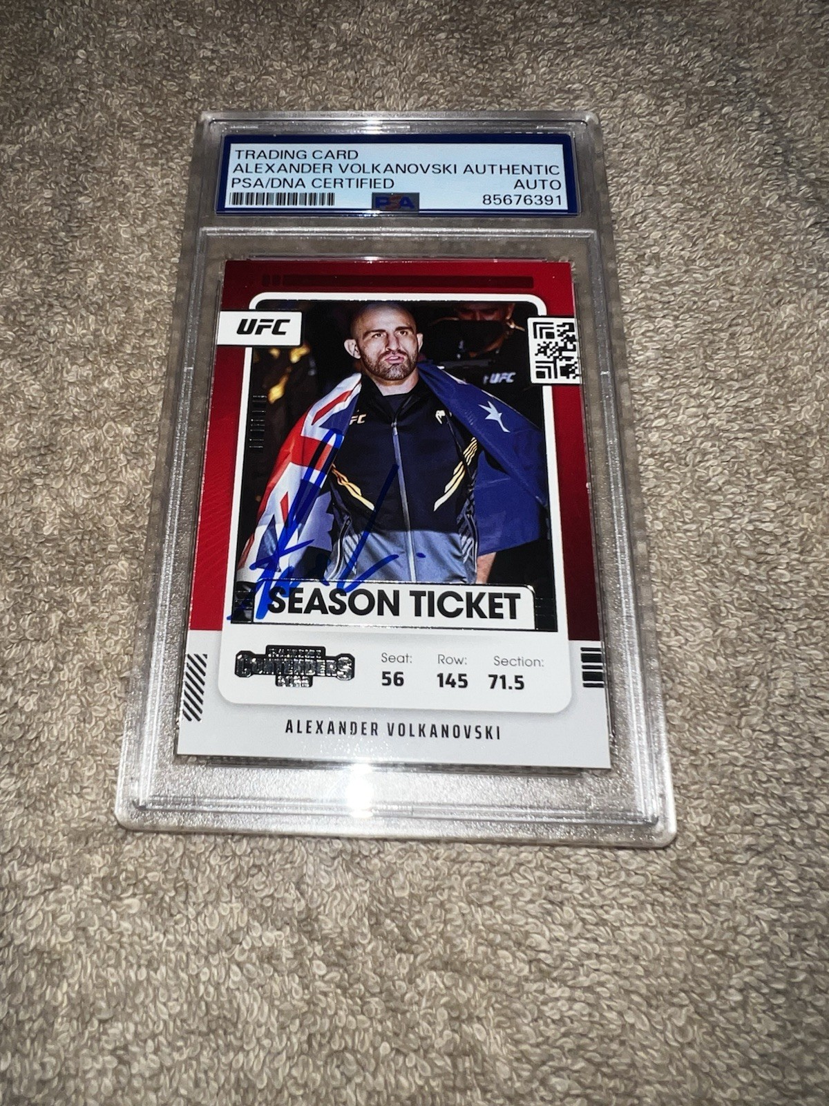 Alexander Volkanovski Signed 2022 Chronicles Trading Card Champ PSA/DNA