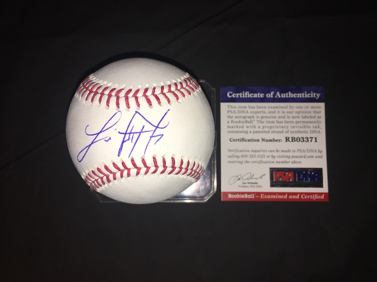 Luis Ortiz Signed Official Major League Baseball Baltimore Orioles RB PSA