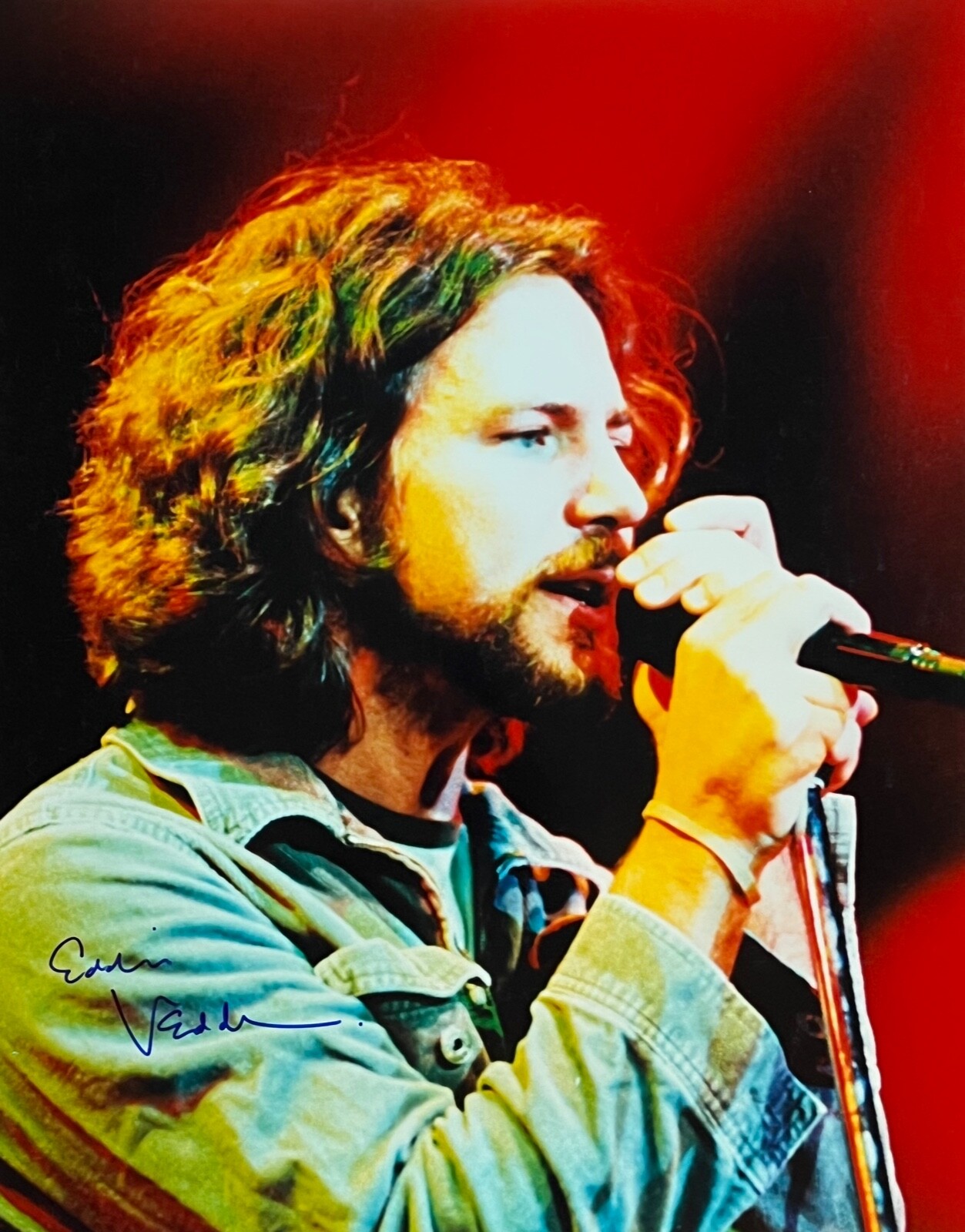 Eddie Vedder SIGNED Pearl Jam Autograph 16x20 Dark Matter W EXACT Proof - K9 COA