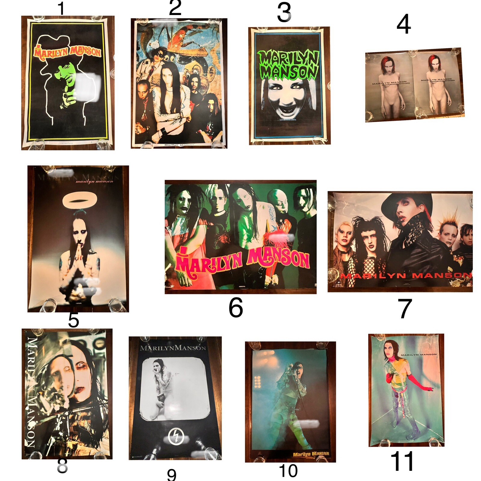 Marilyn Manson Lot Of 12 Vintage Rolled Full Sized Posters - Winterland Nothing+