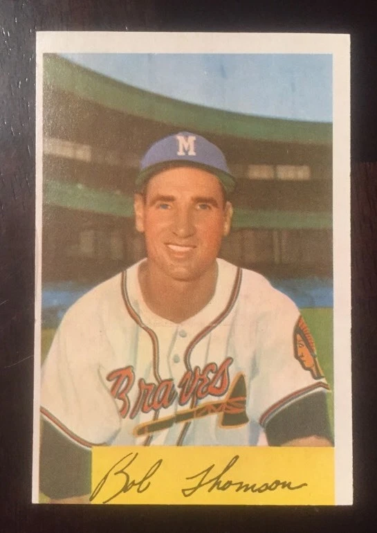 1954 Bowman #201 Bobby Thomson Milwaukee Braves VG (MC) See Photos