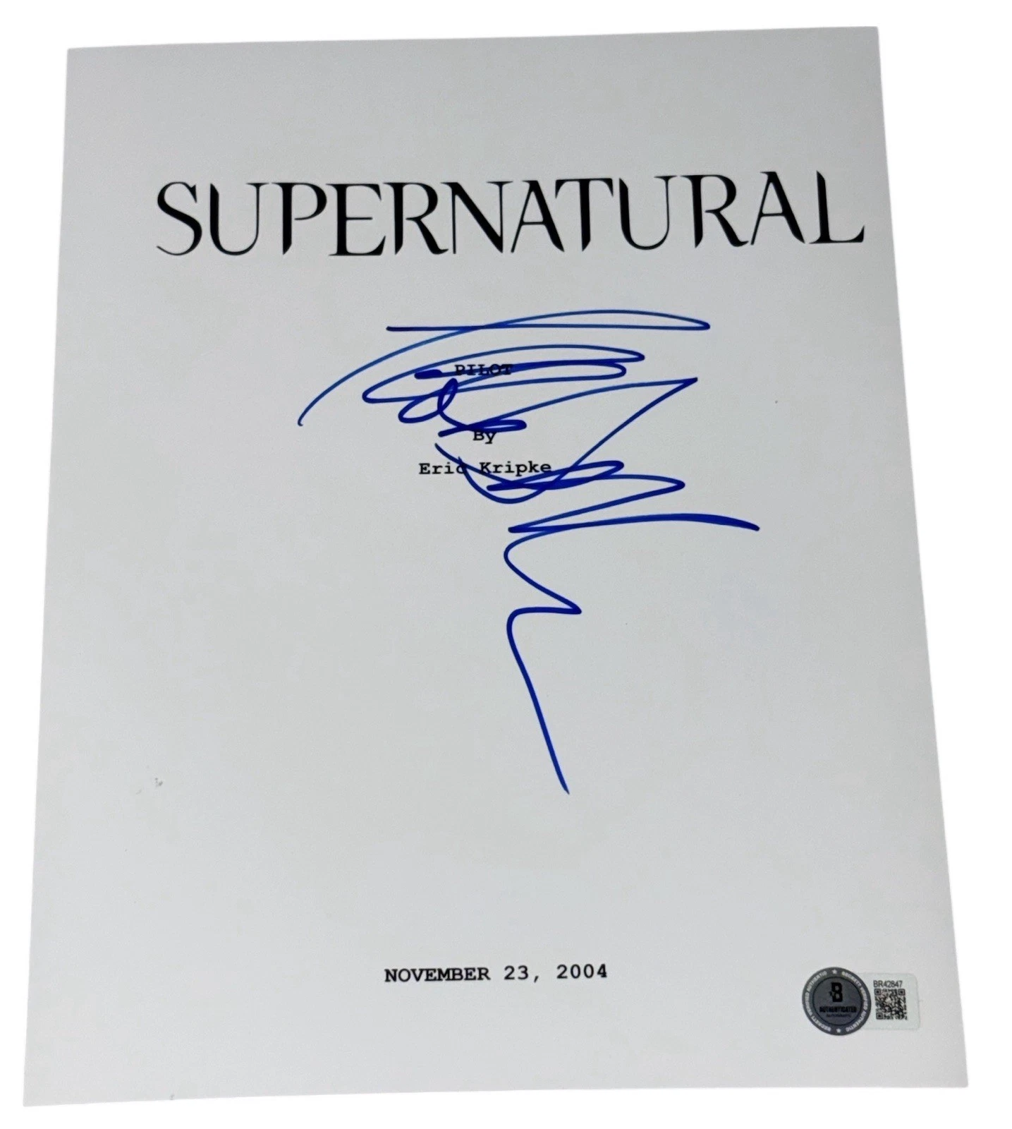 Jeffrey Dean Morgan Signed Autograph Supernatural TV Script Screenplay Beckett