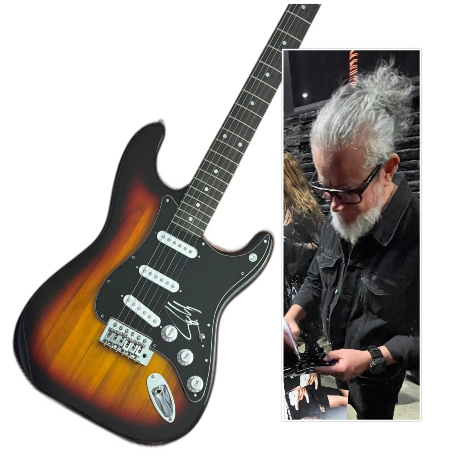 GFA  Sepultura Band Bassist  * PAULO JR. *  Signed Electric Guitar PROOF COA