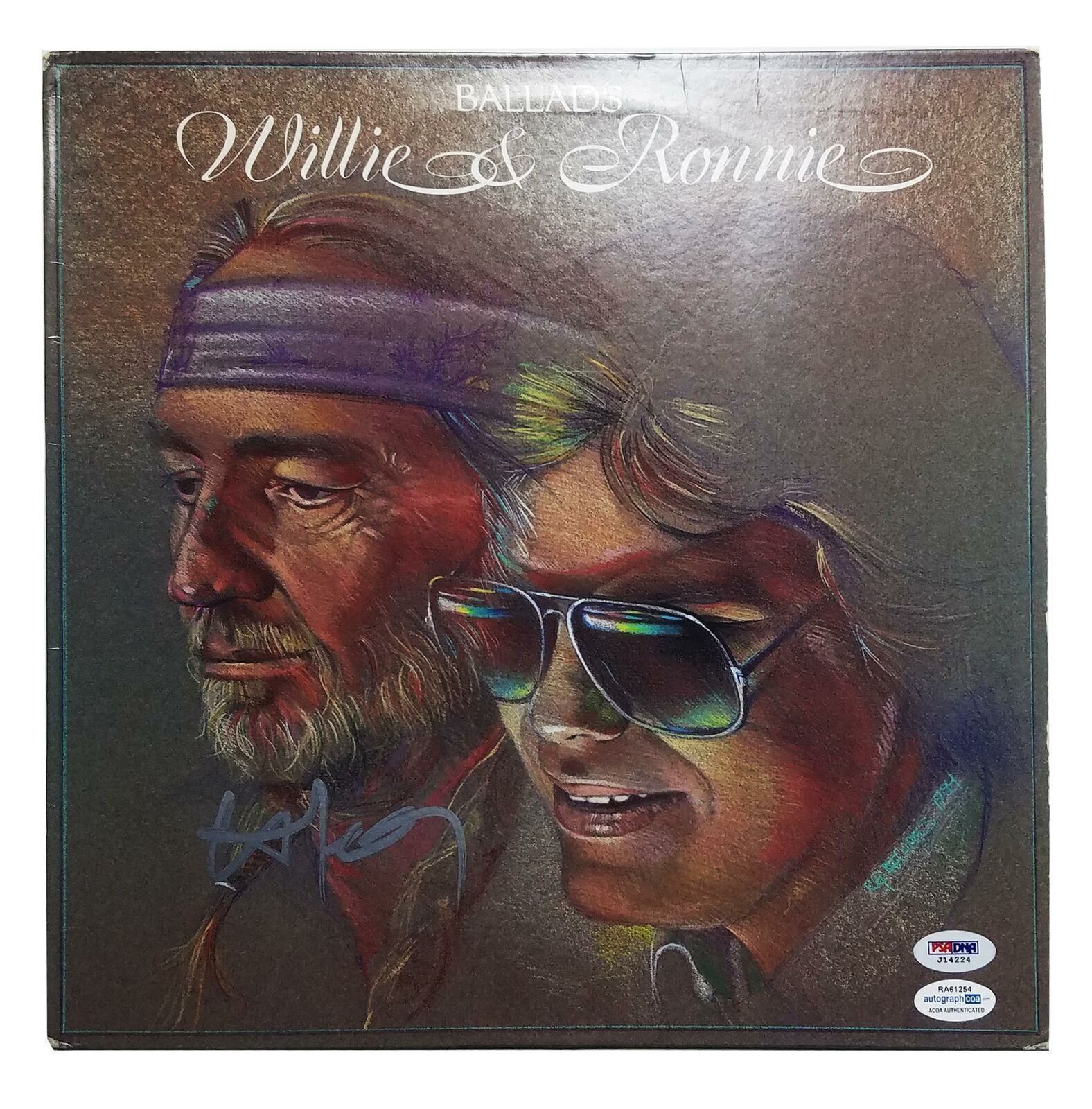 Willie Nelson Signed Autographed Record Album LP ACOA PSA