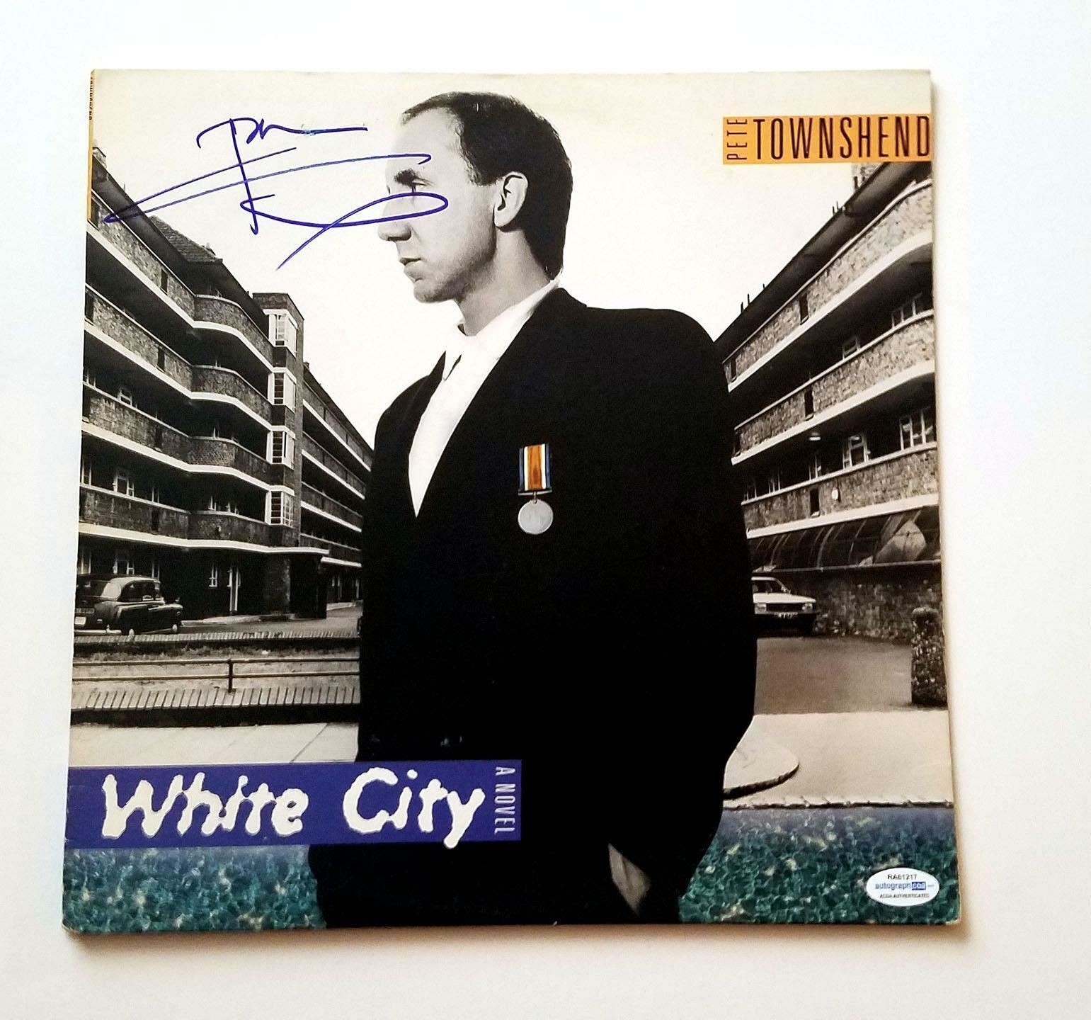 The Who Pete Townshend Signed Autographed White City Album LP ACOA