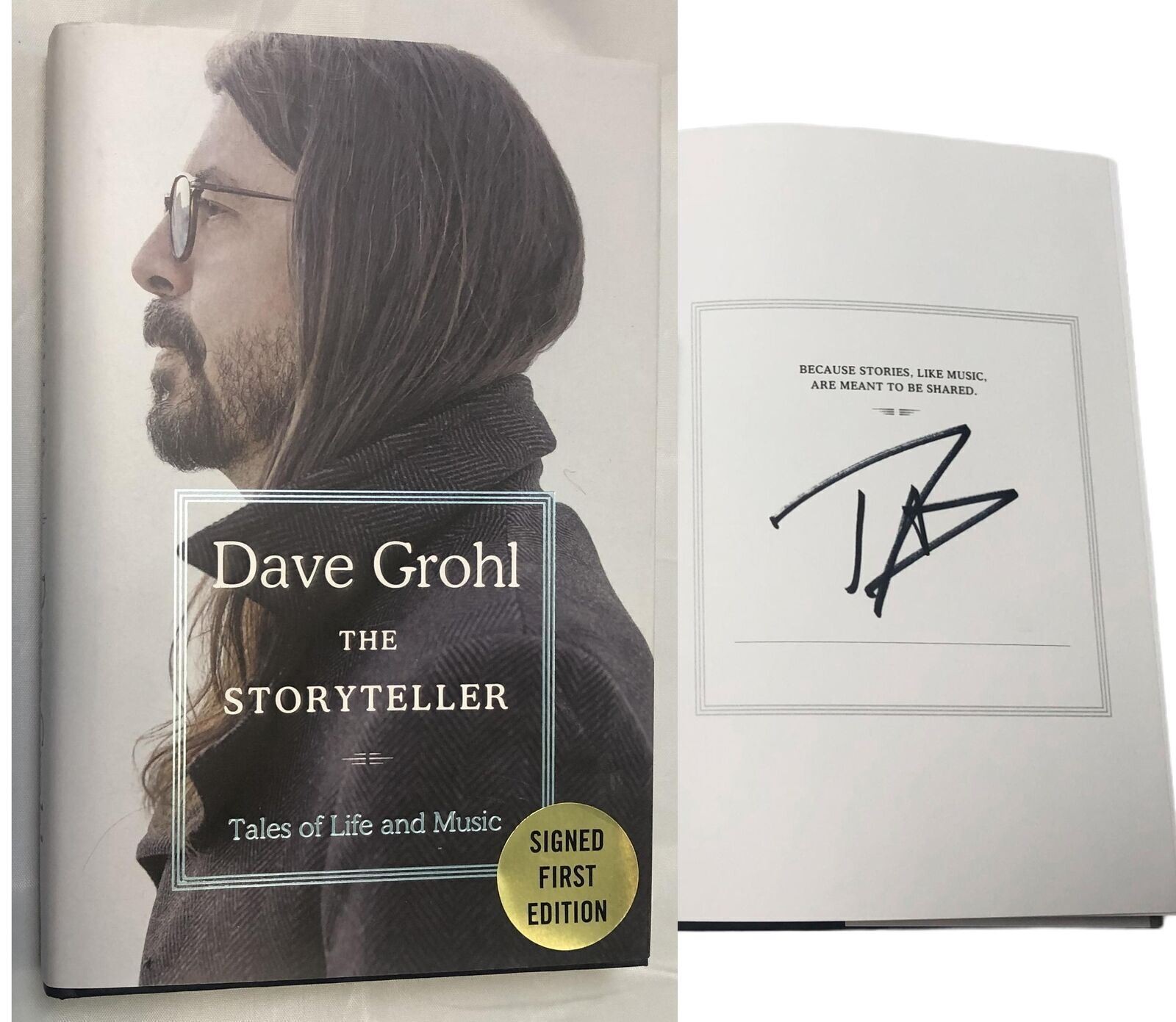 Dave Grohl Foo Fighters Nirvana Autographed The Storyteller Book 1st Edition