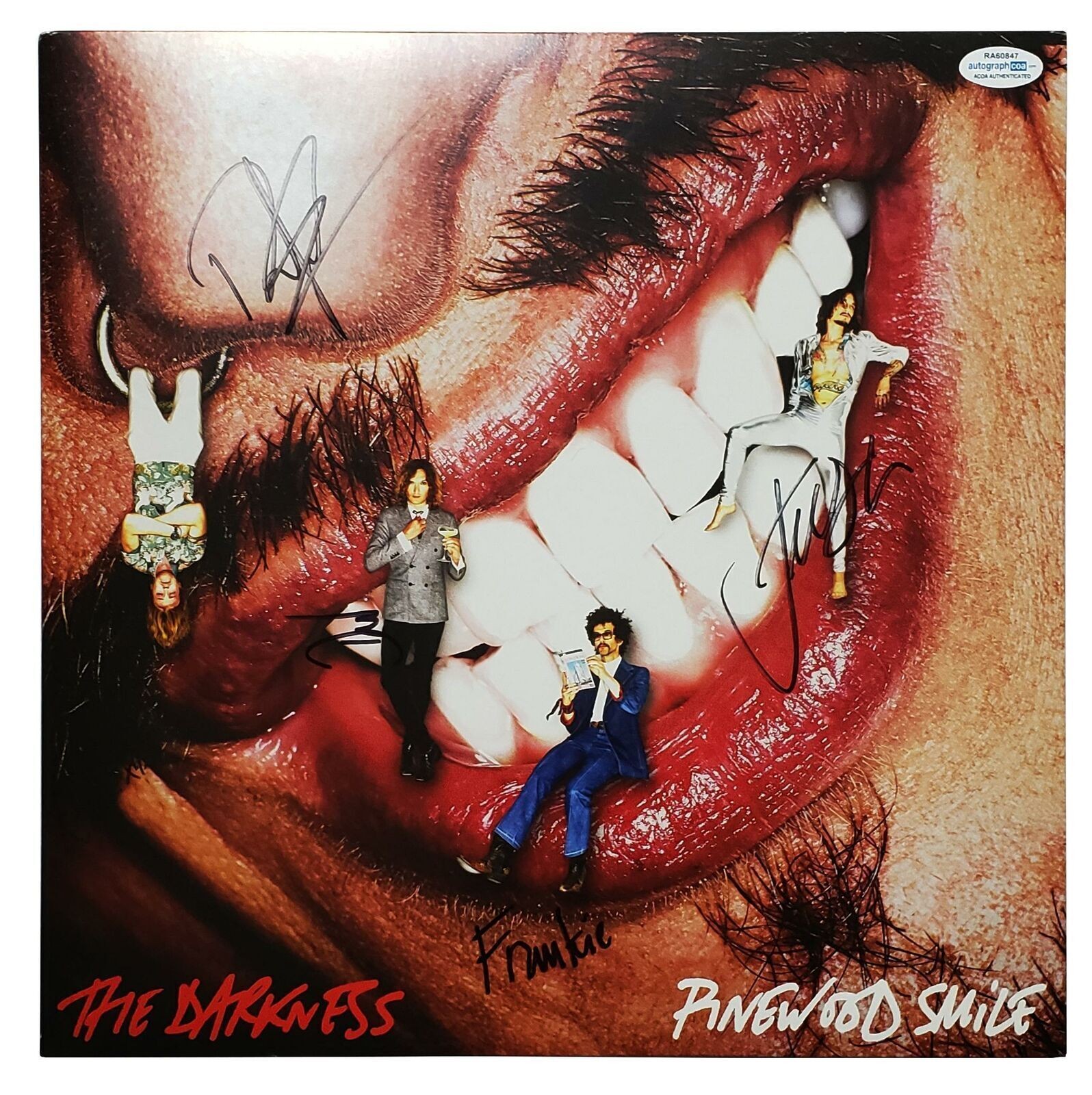 The Darkness Signed Autographed Album Record LP ACOA