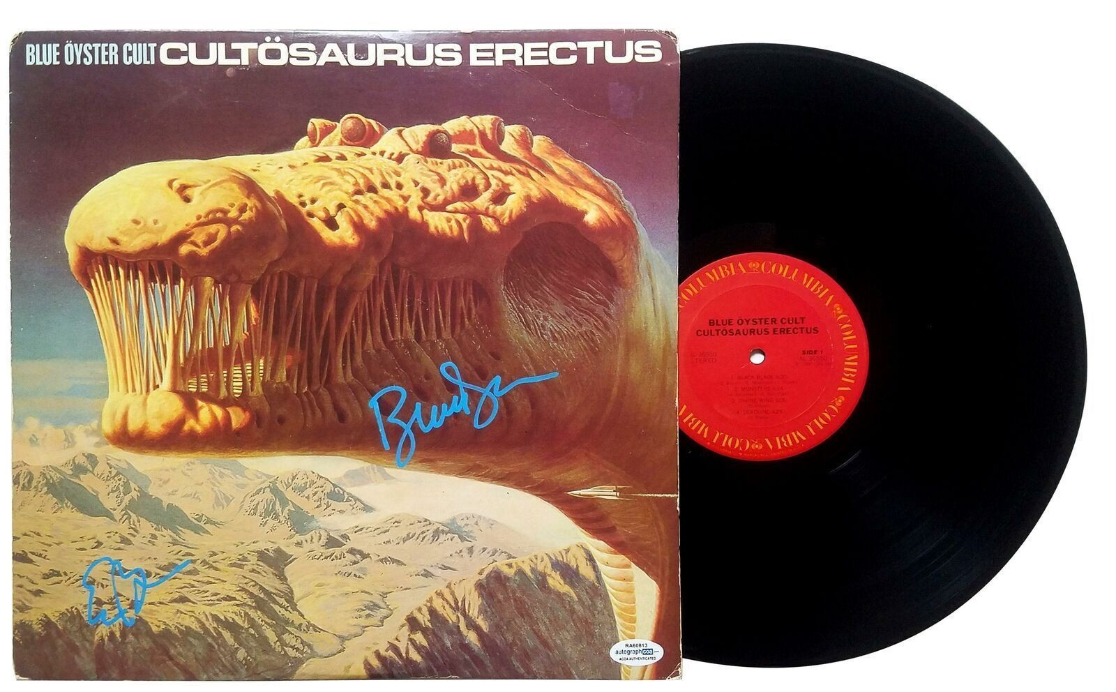 Blue Oyster Cult Autographed X2 Cultosaurus Erectus Album LP ACOA