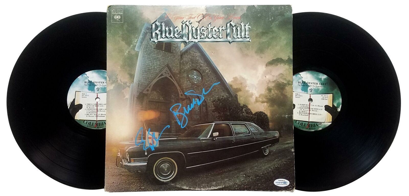 Blue Oyster Cult Signed X2 Feet Or Knees Album LP ACOA