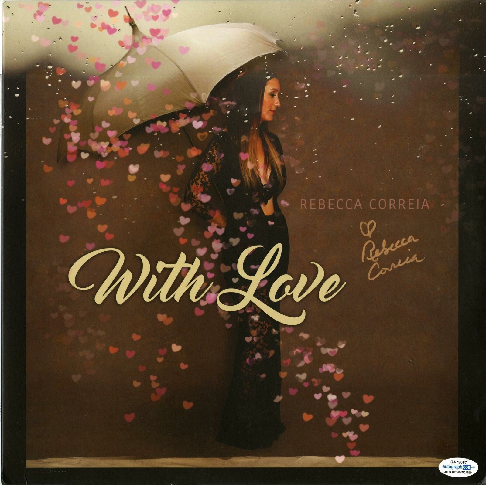 Rebecca Correia Signed Autographed Record Album LP With Love ACOA