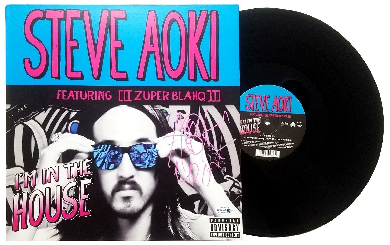 Steve Aoki Signed Autographed I'm In The House Album LP ACOA
