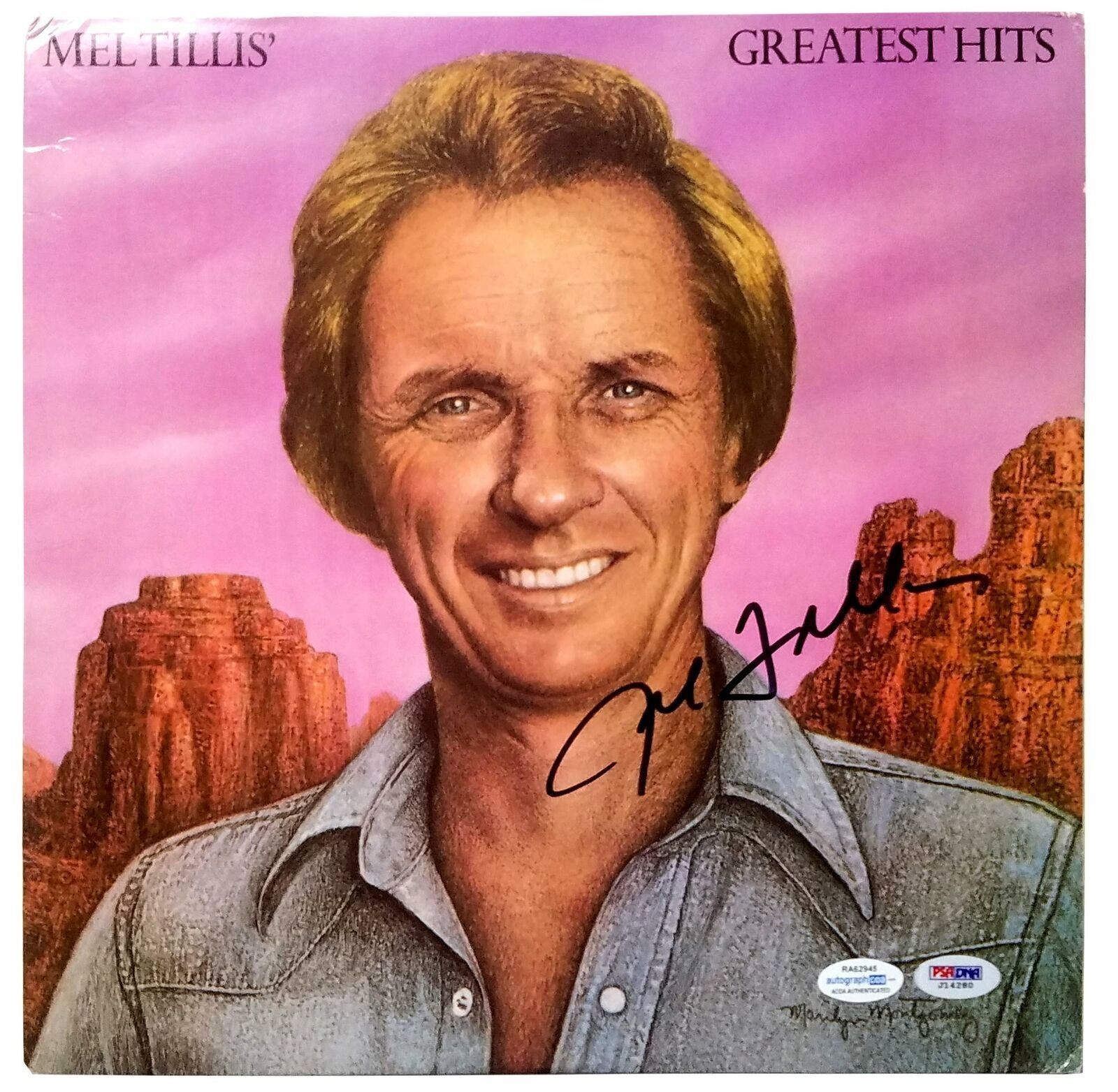 Mel Tillis Signed Autographed Record Album LP ACOA