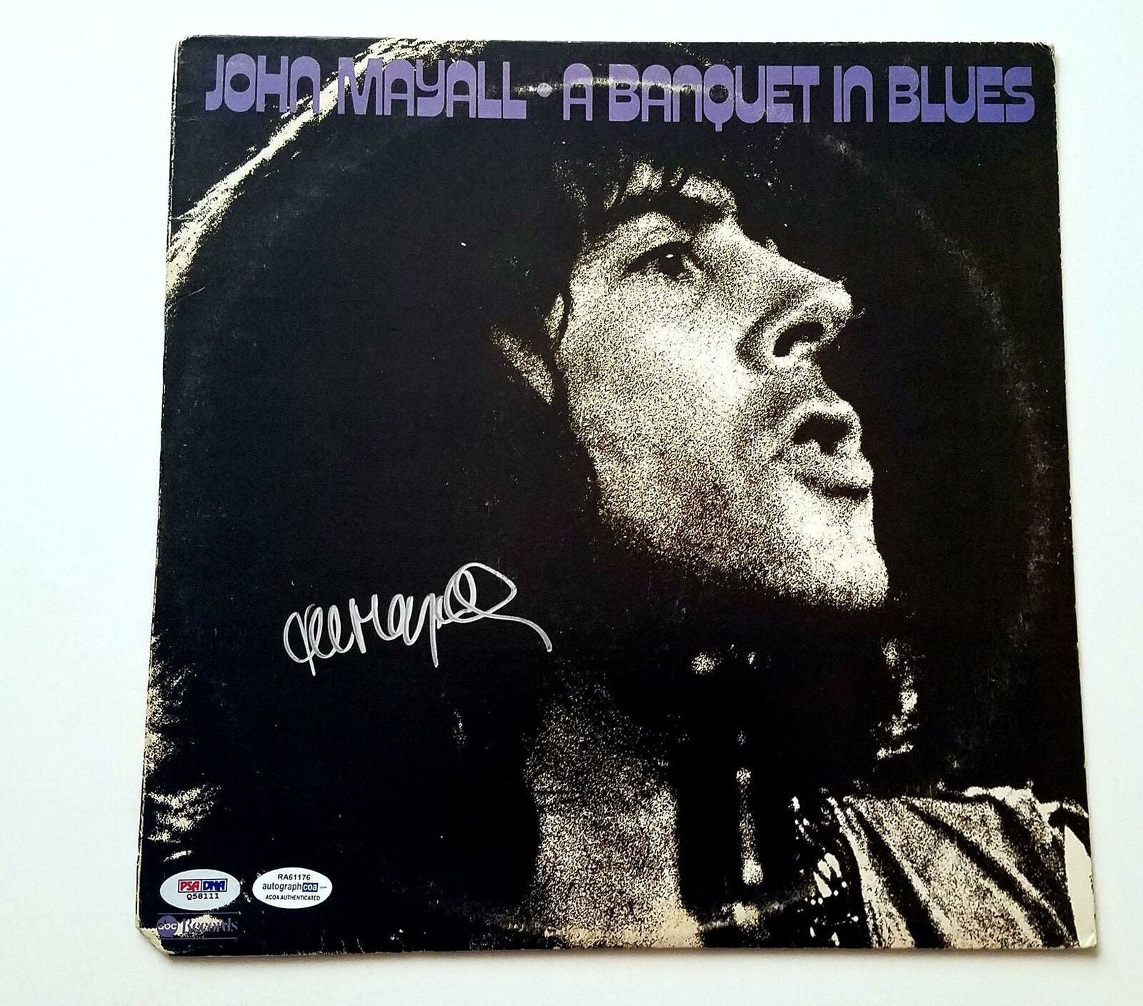 John Mayall Signed Autographed Album Cover LP ACOA PSA