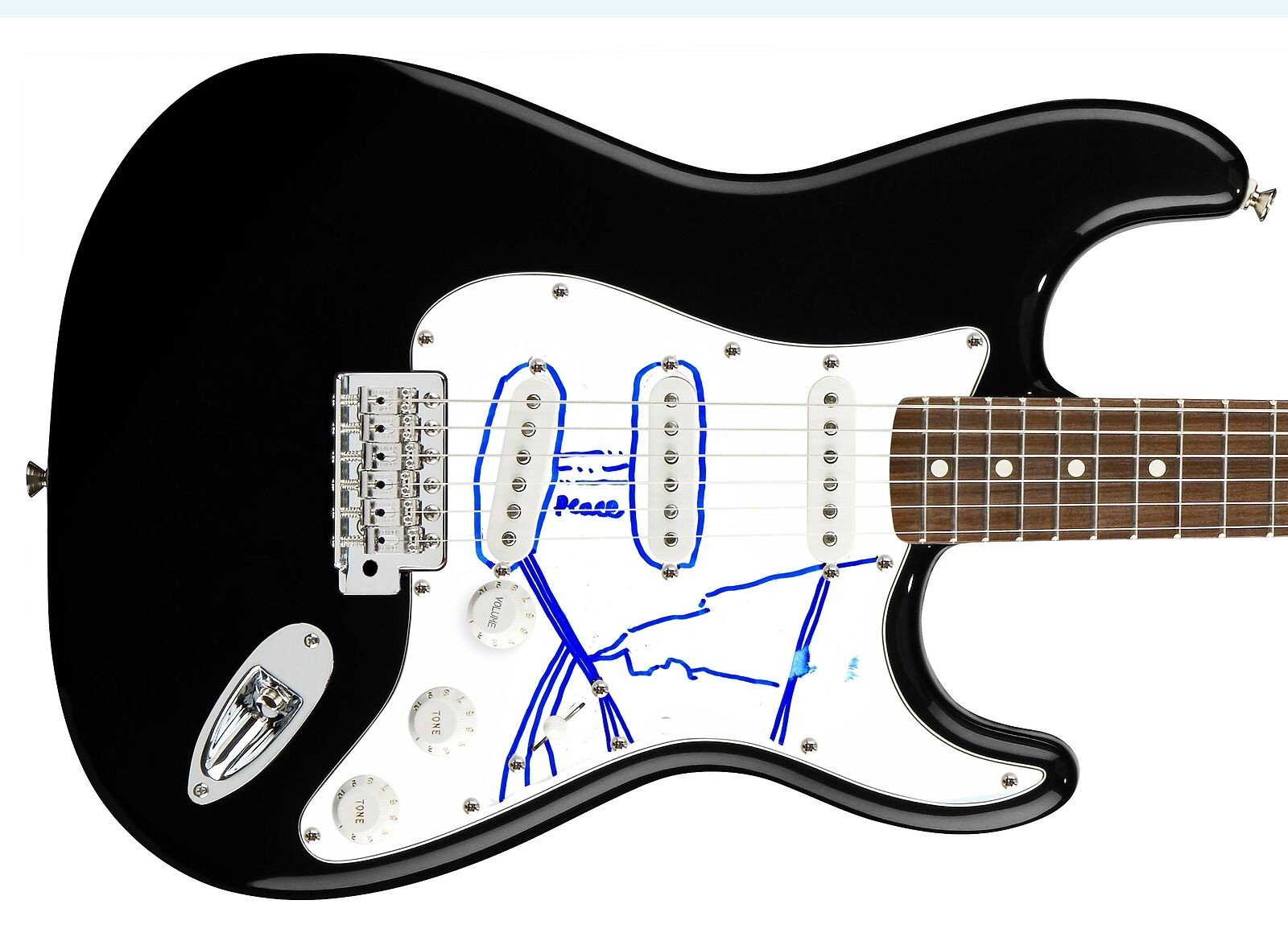 The Bright Black Signed Autographed Guitar