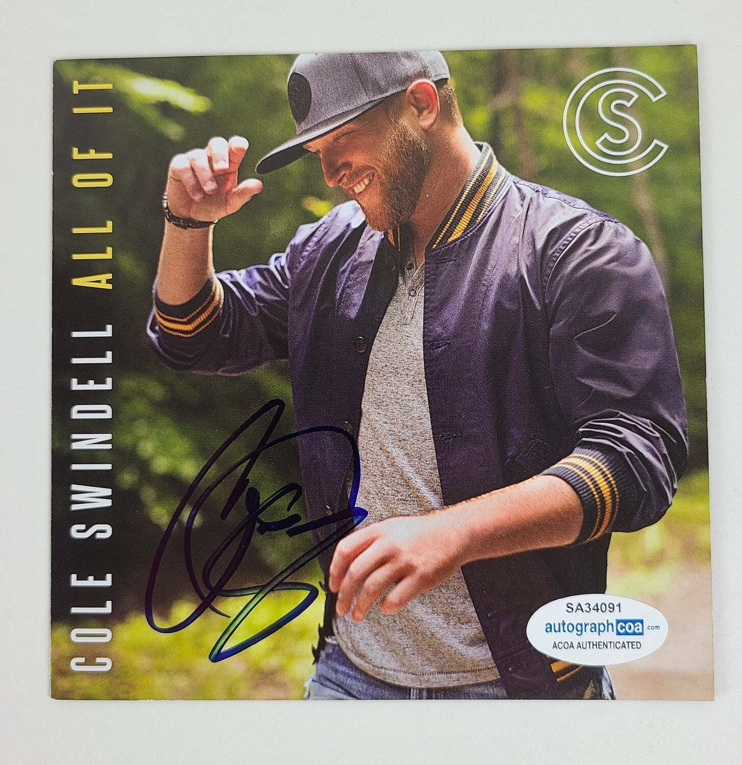 Cole Swindell Signed All Of It Autographed CD Cvr LP Album ACOA