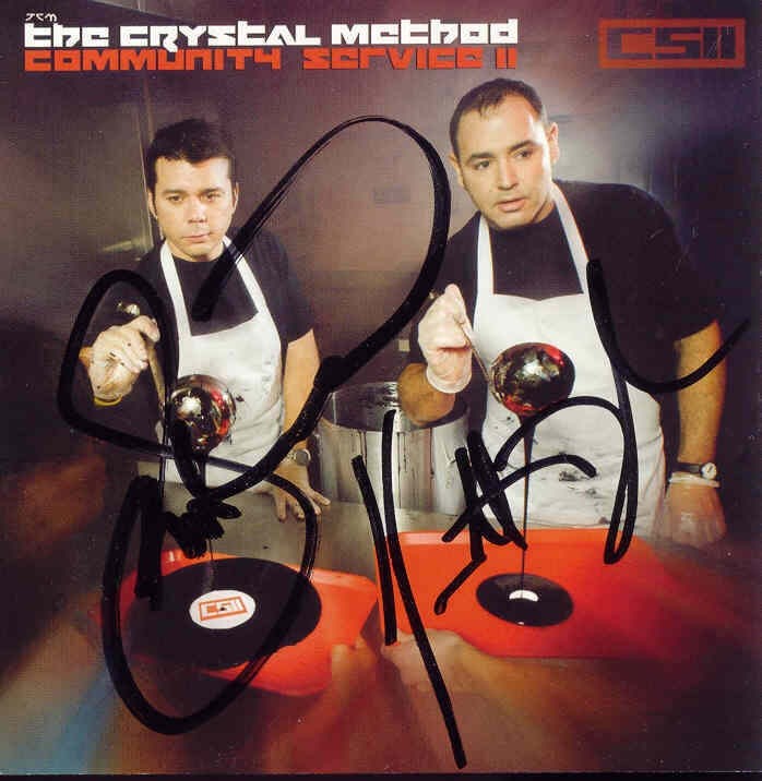 The Crystal Method Autographed Signed CD Cover