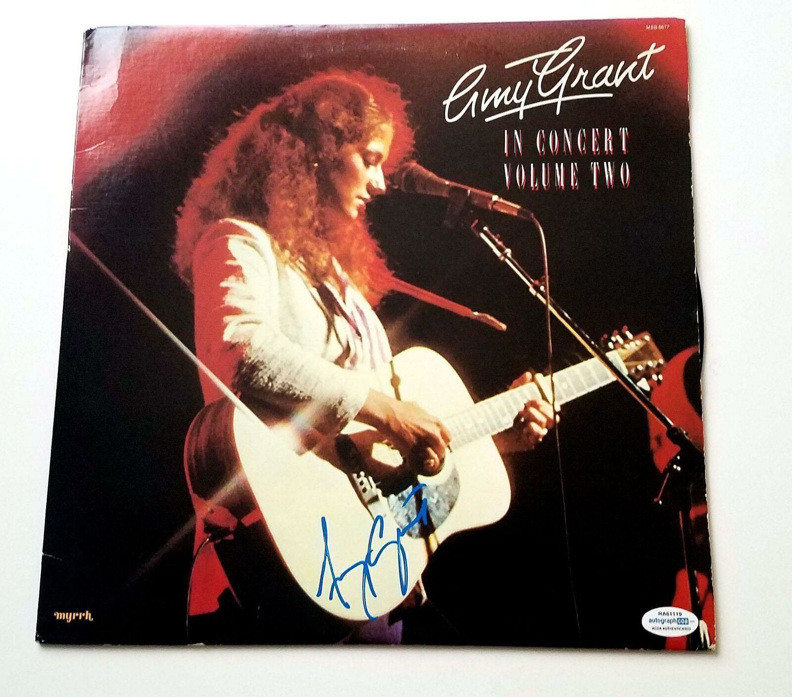 Amy Grant Signed Autographed In Concert 2 Album Cover ACOA