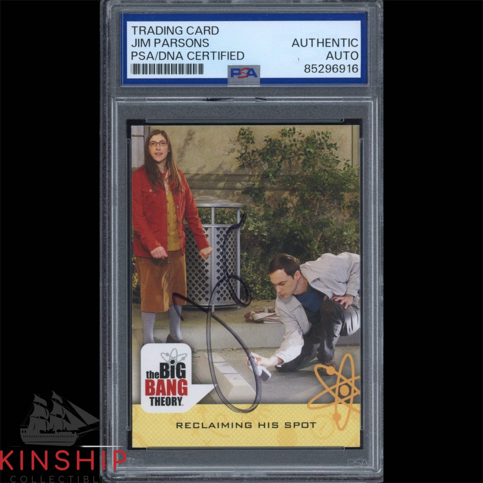 Jim Parsons signed Big Bang Theory Trading Card PSA DNA Slabbed Auto C3264