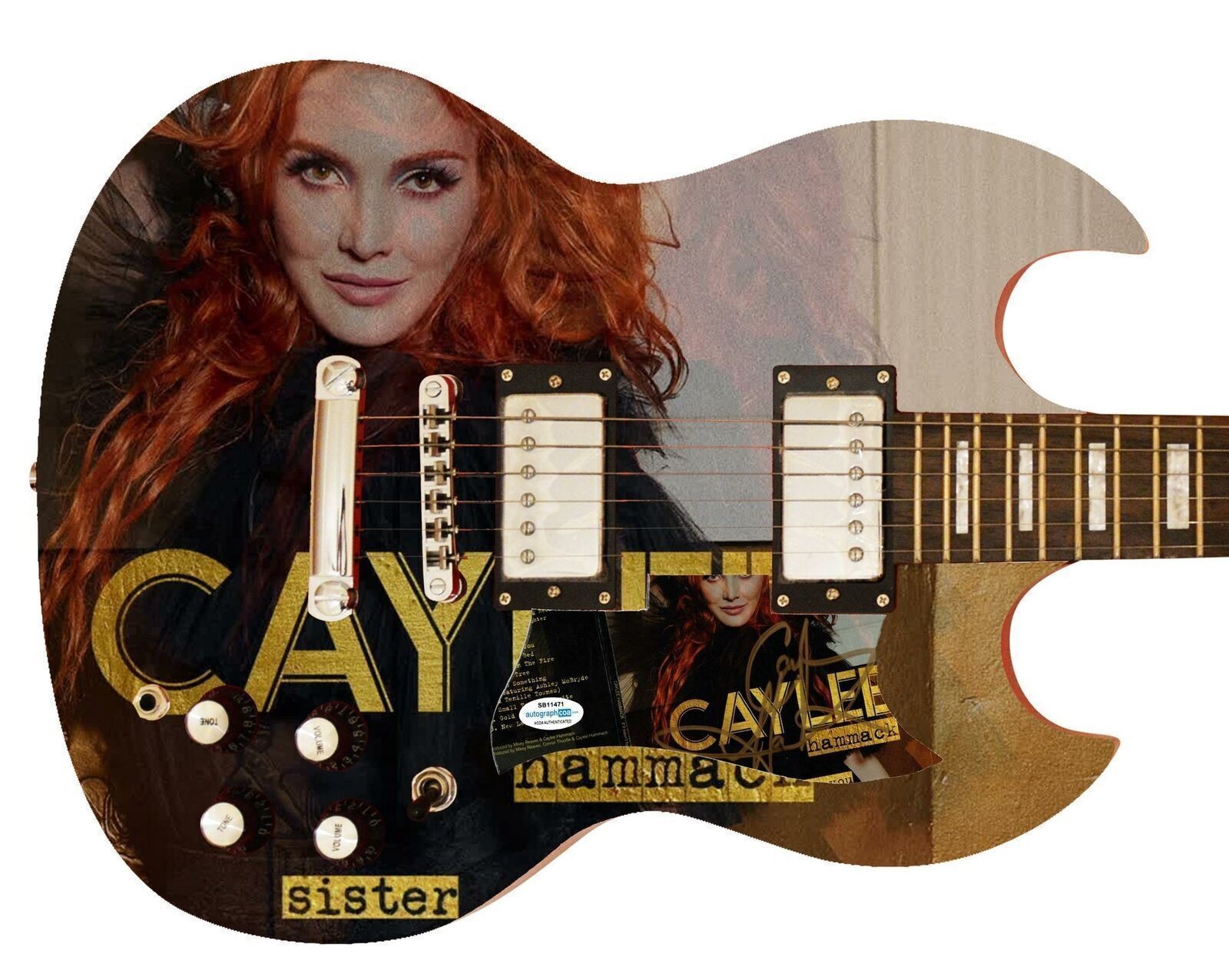 Caylee Hammack Signed Autographed Custom Graphics Photo Guitar ACOA
