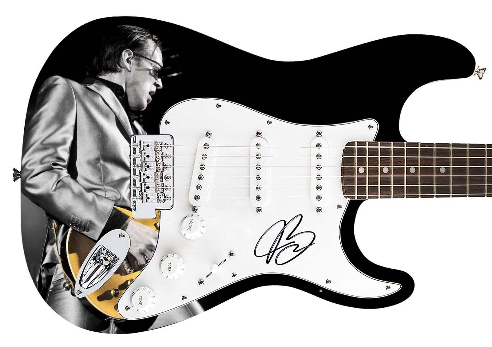 Joe Bonamassa Signed Fender Custom 1/1 Graphics Photo Guitar