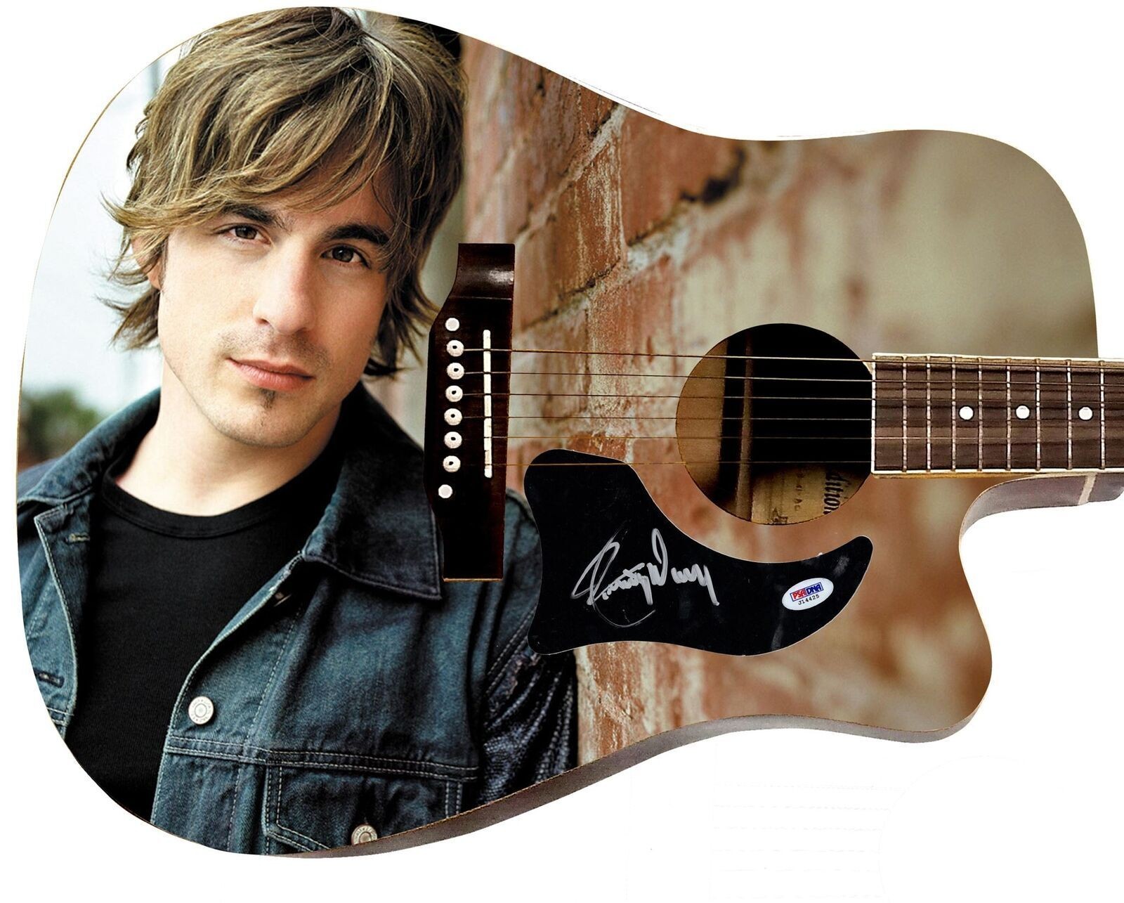Jimmy Wayne Signed 1/1 Custom Graphics Photo Guitar PSA