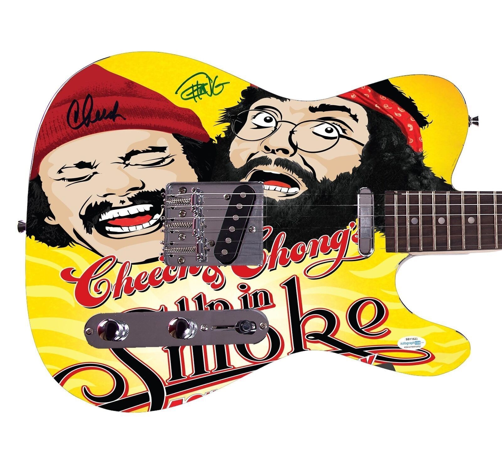 Cheech And Chong Signed Up In Smoke Graphics Photo Poster Autographed Guitar