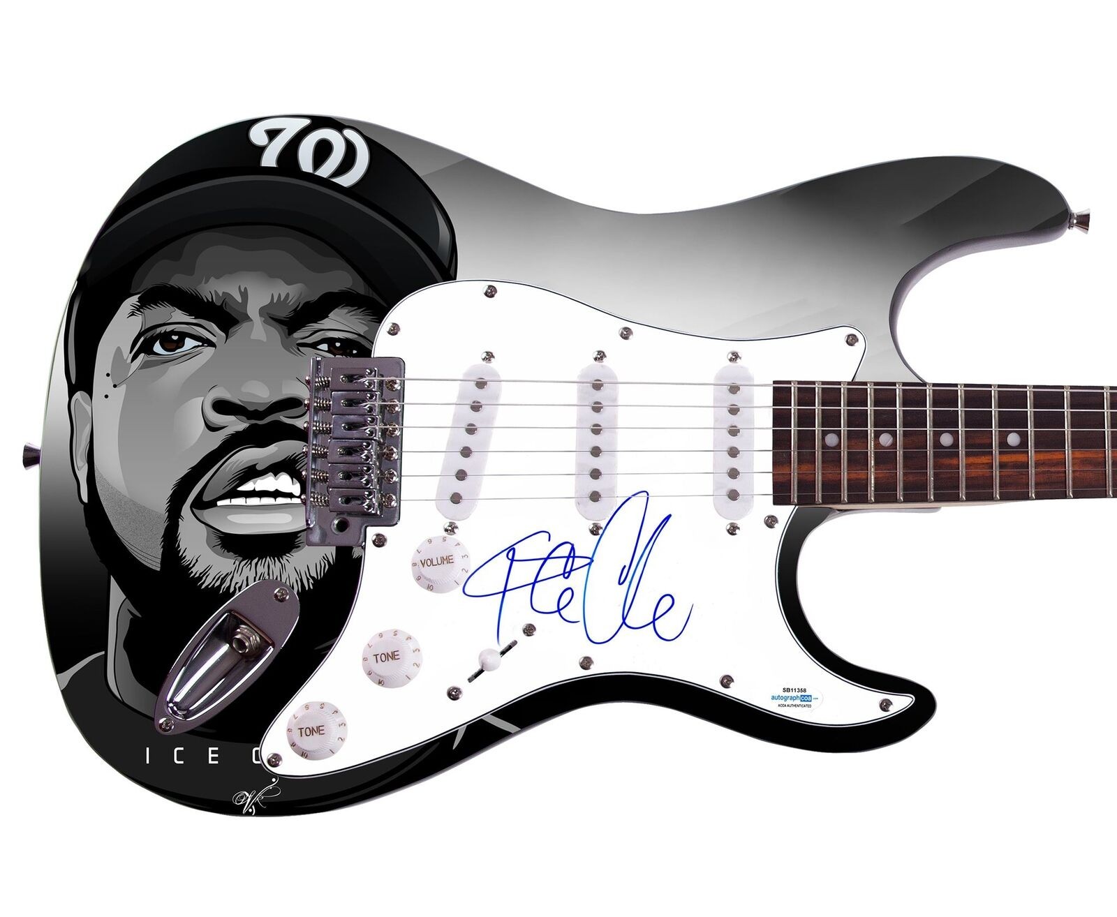 Ice Cube Signed Autographed Custom Graphics Guitar NWA ACOA
