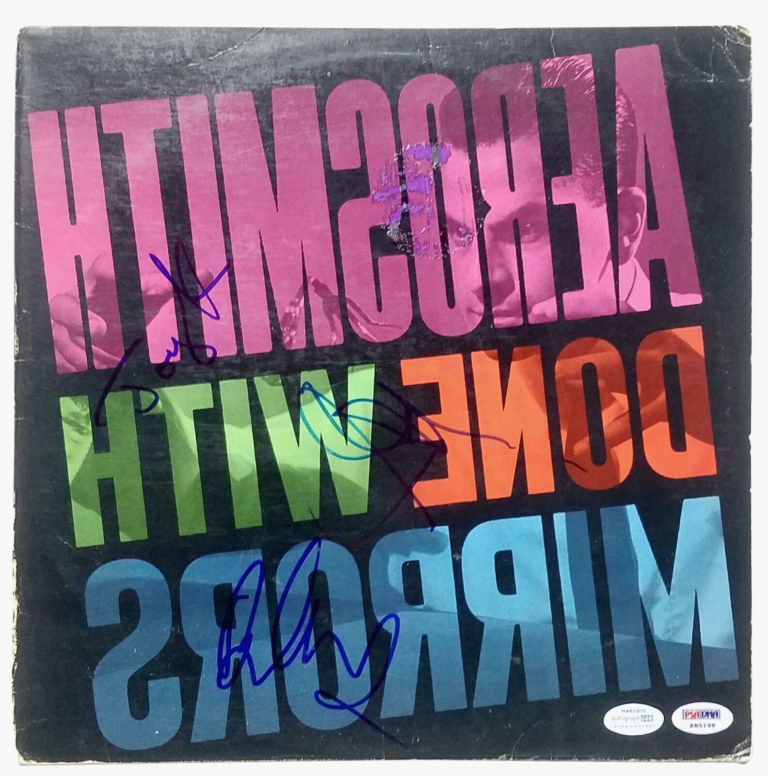 Aerosmith Signed X3 Autographed Done With Mirrors Record Album LP ACOA