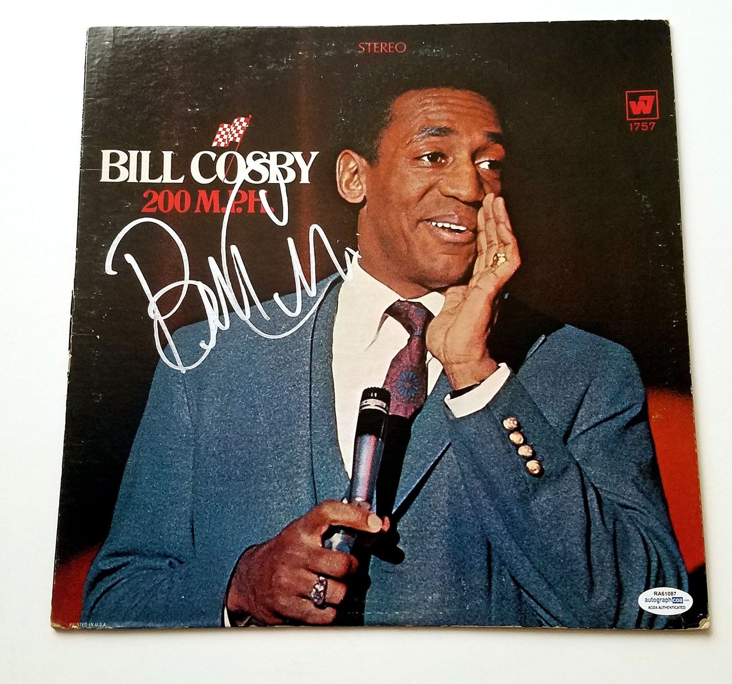 BILL COSBY SIGNED AUTOGRAPHED 200 M.P.H. ALBUM ACOA COLLECTIBLE MEMORABILIA