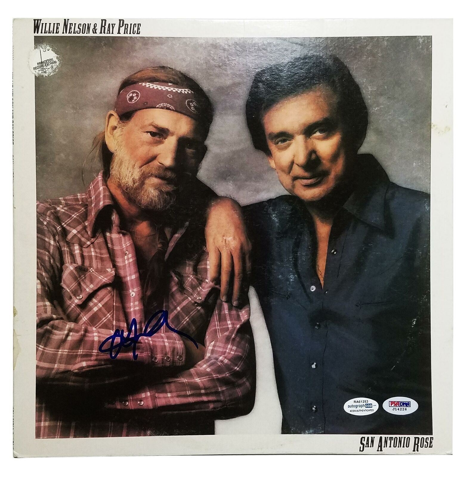 Willie Nelson Signed Autographed Record Album LP ACOA PSA