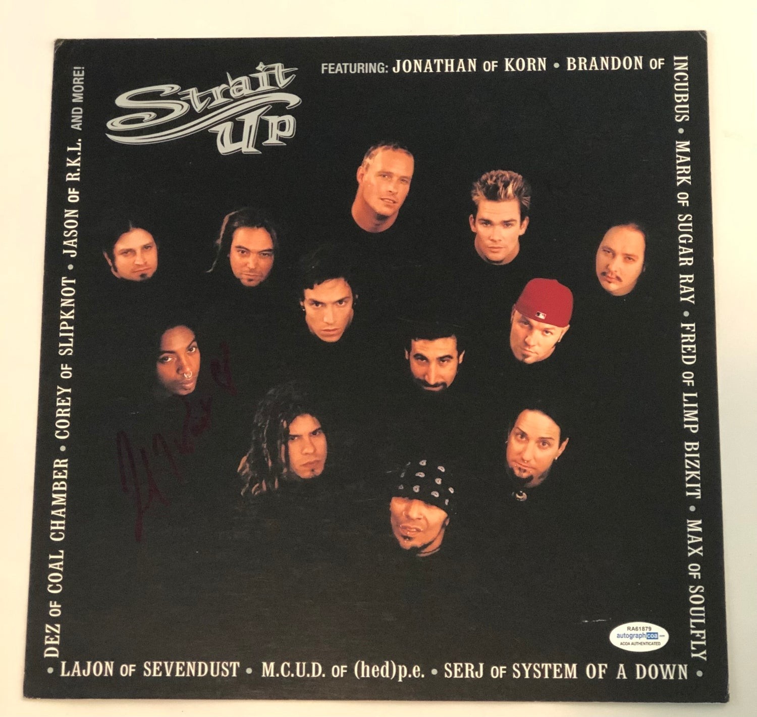 Mark McGrath Lajon Witherspoon Strait Up Signed Vinyl Album Lp Flat ACOA