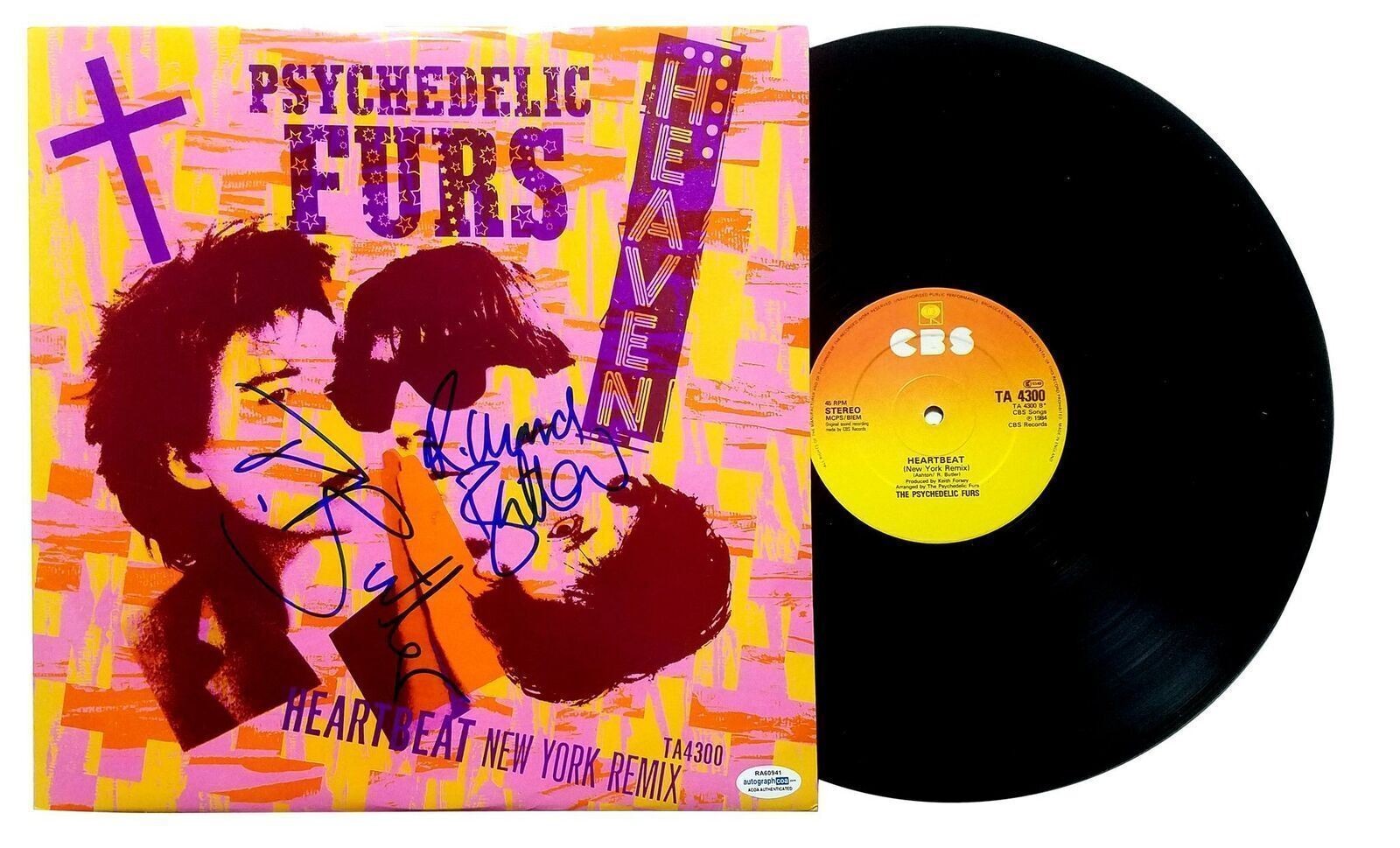 Psychedelic Furs Signed X2 Autographed Record Album LP ACOA