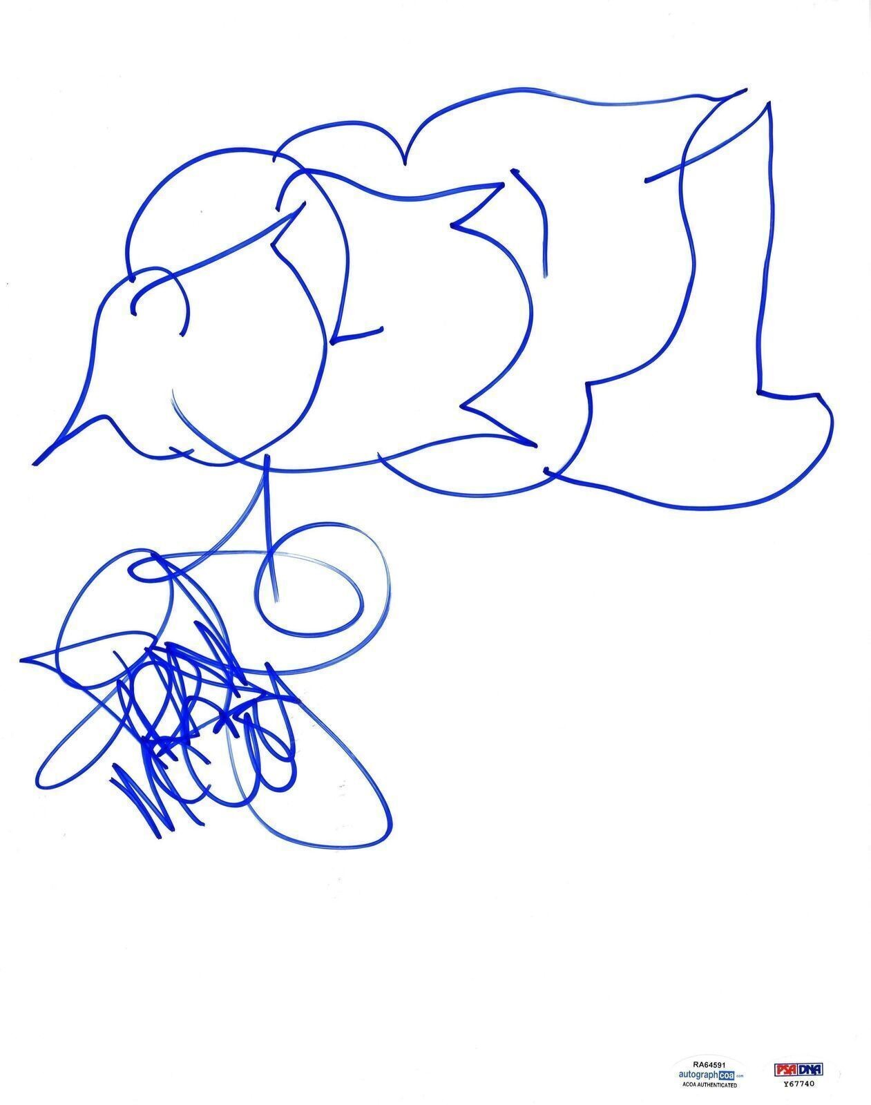 Travie McCoy Original Art Sketch Signed Autographed Gym Class Heroes ACOA PSA