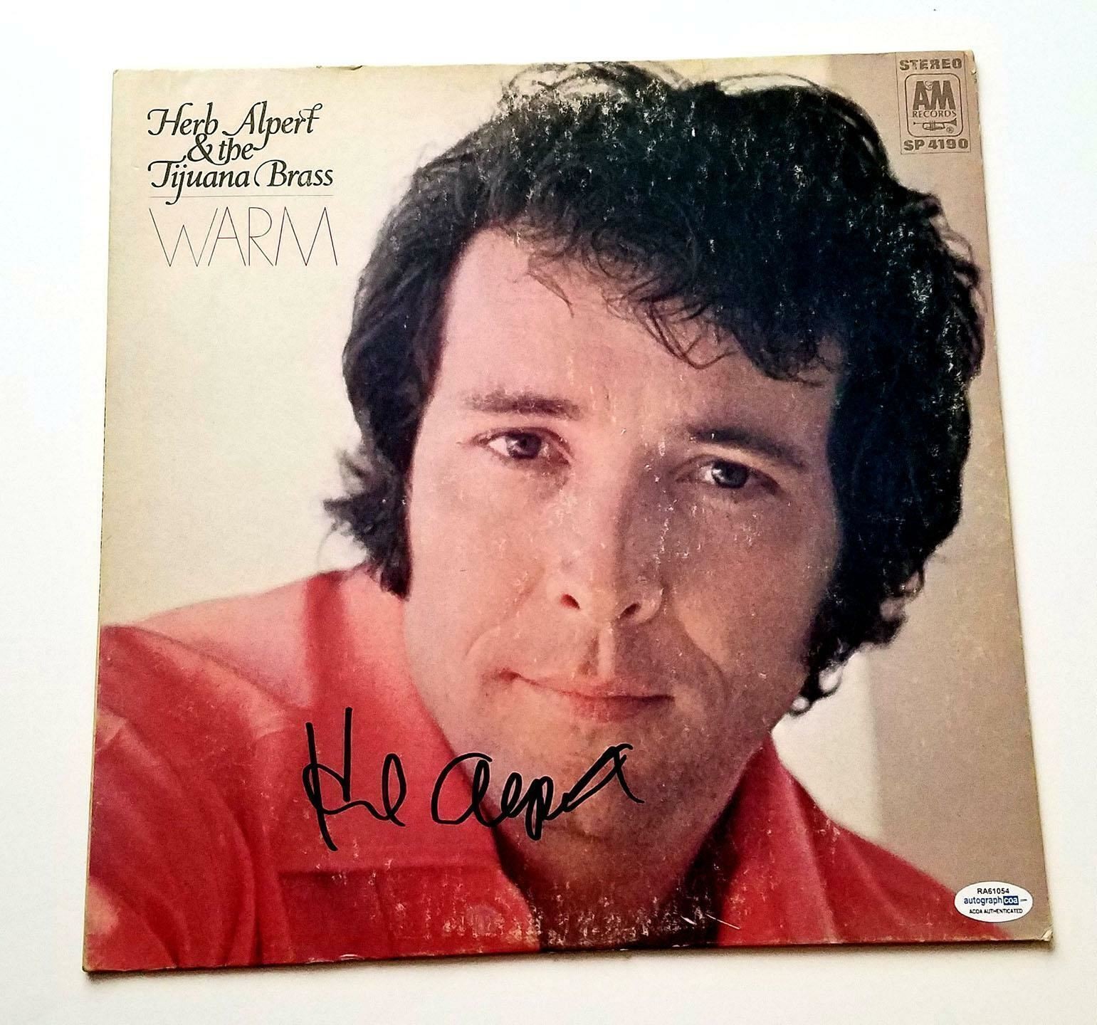Herb Alpert Signed Autographed Warm Album Cover ACOA